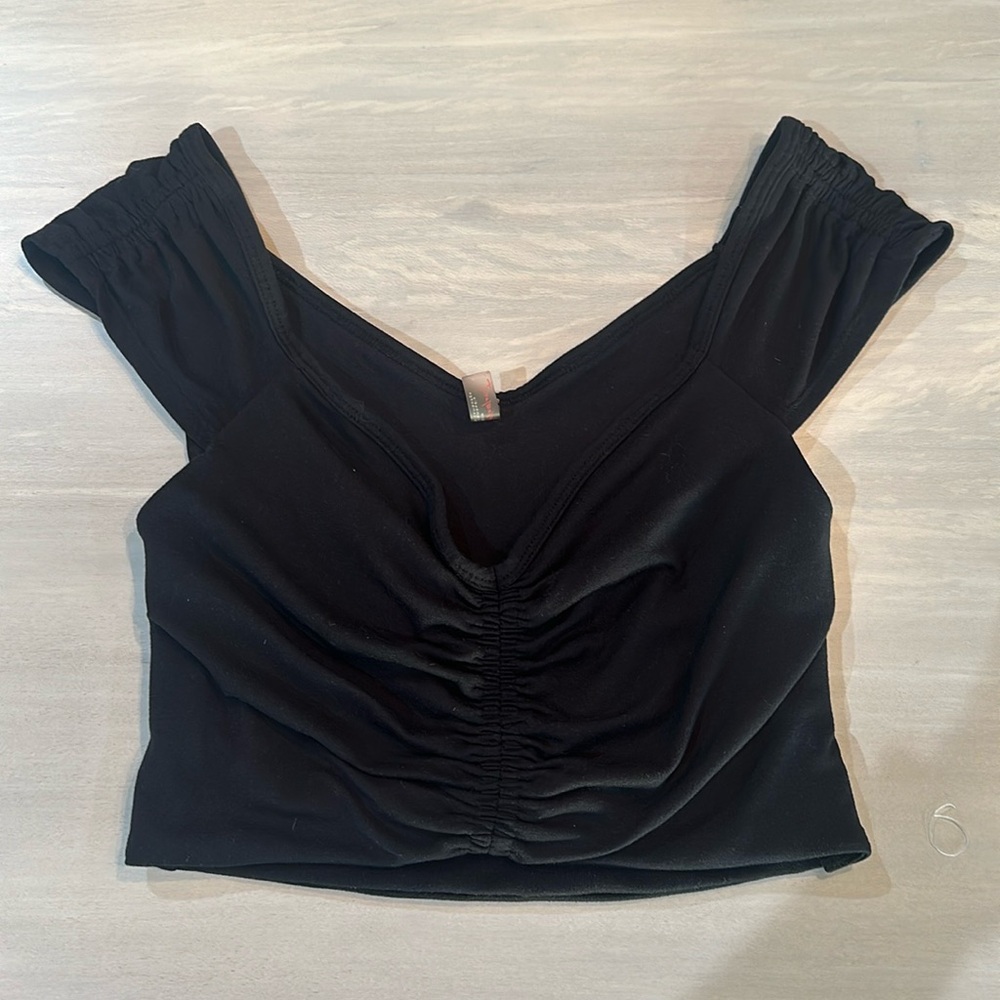 Free People Movement Breathe Deeper Crop Tank in Black, Size XS